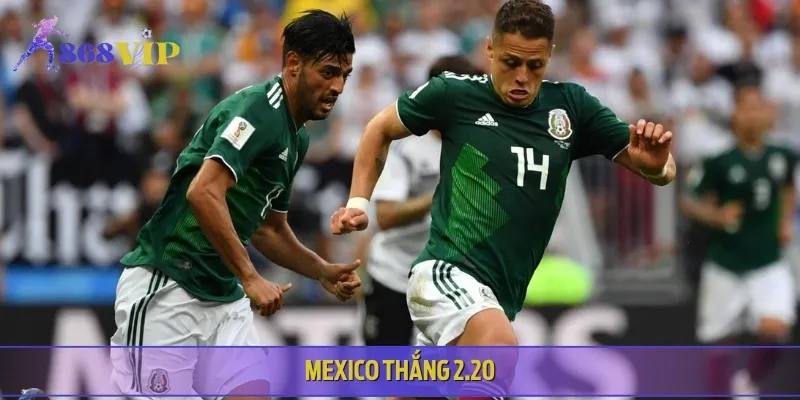 Mexico được đánh giá cao hơn với tỷ lệ thắng 2.20 từ nhà cái