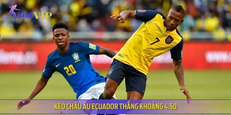 Ecuador thắng ăn đậm với tỷ lệ kèo châu Âu lên đến 4.50